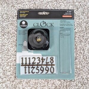 Walnut Hollow Quartz Clock Movement Kit Self Adhesive Numbers 3 Piece Set